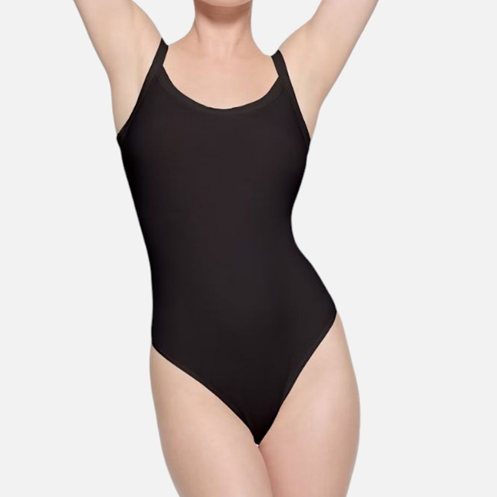 SKIMS Cotton Jersey Scoop Neck Bodysuit
